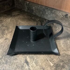 Black Metal Taper Candle Holder